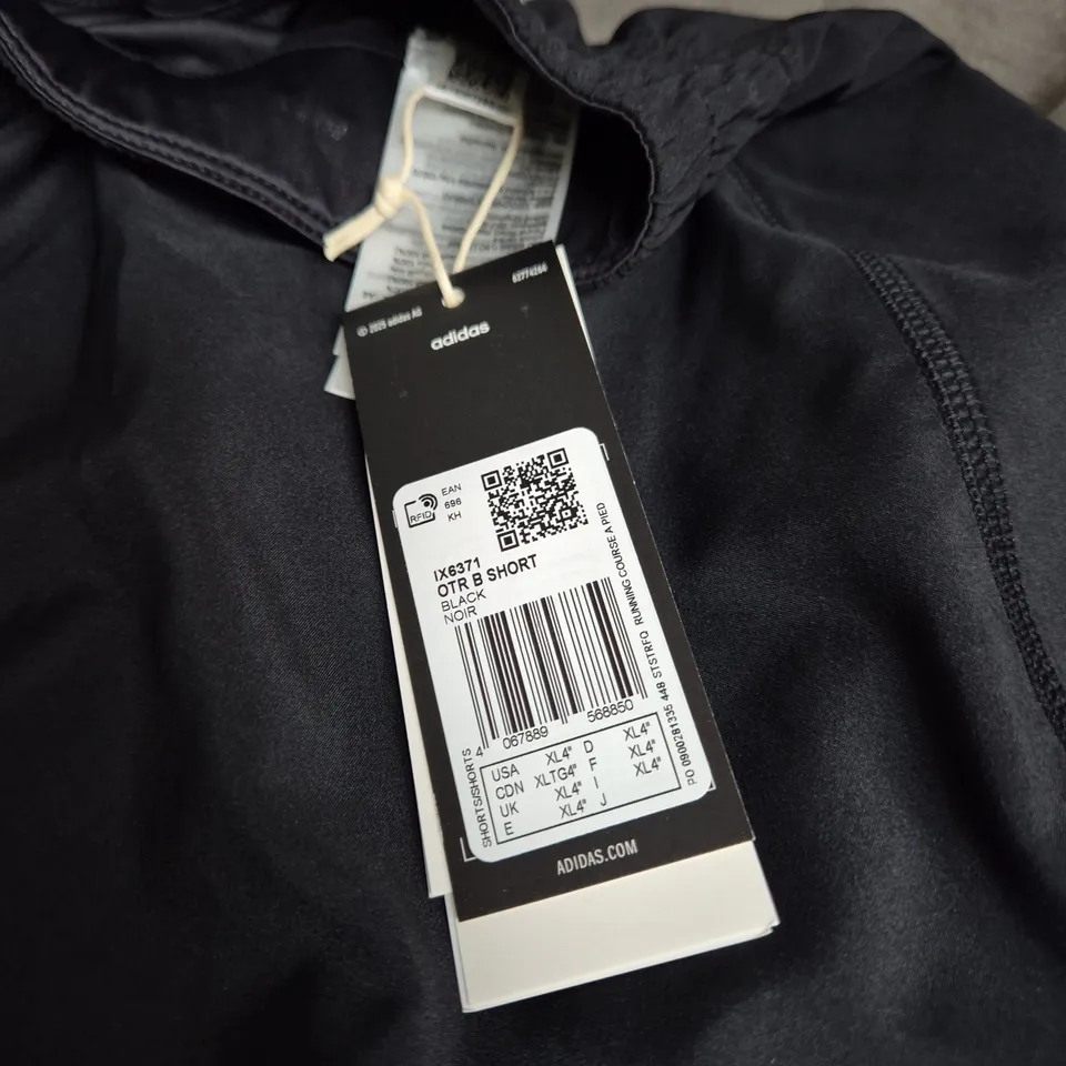 ADIDAS BLACK SHORTS – MEN'S, SIZE XL, 3‑STRIPE DESIGN