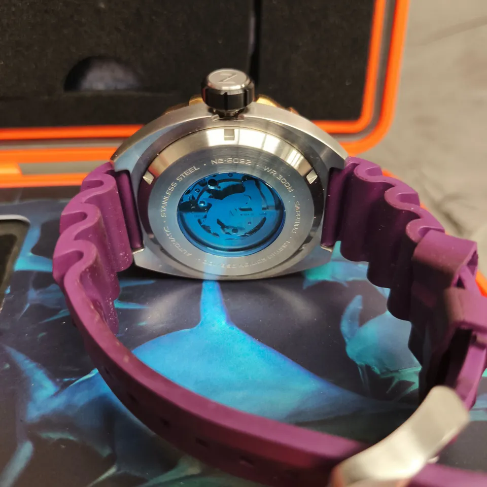 NUBEO SPHYRNIDAE WATCH – PURPLE STRAP, ORANGE PROTECTIVE CASE (LIMITED EDITION)