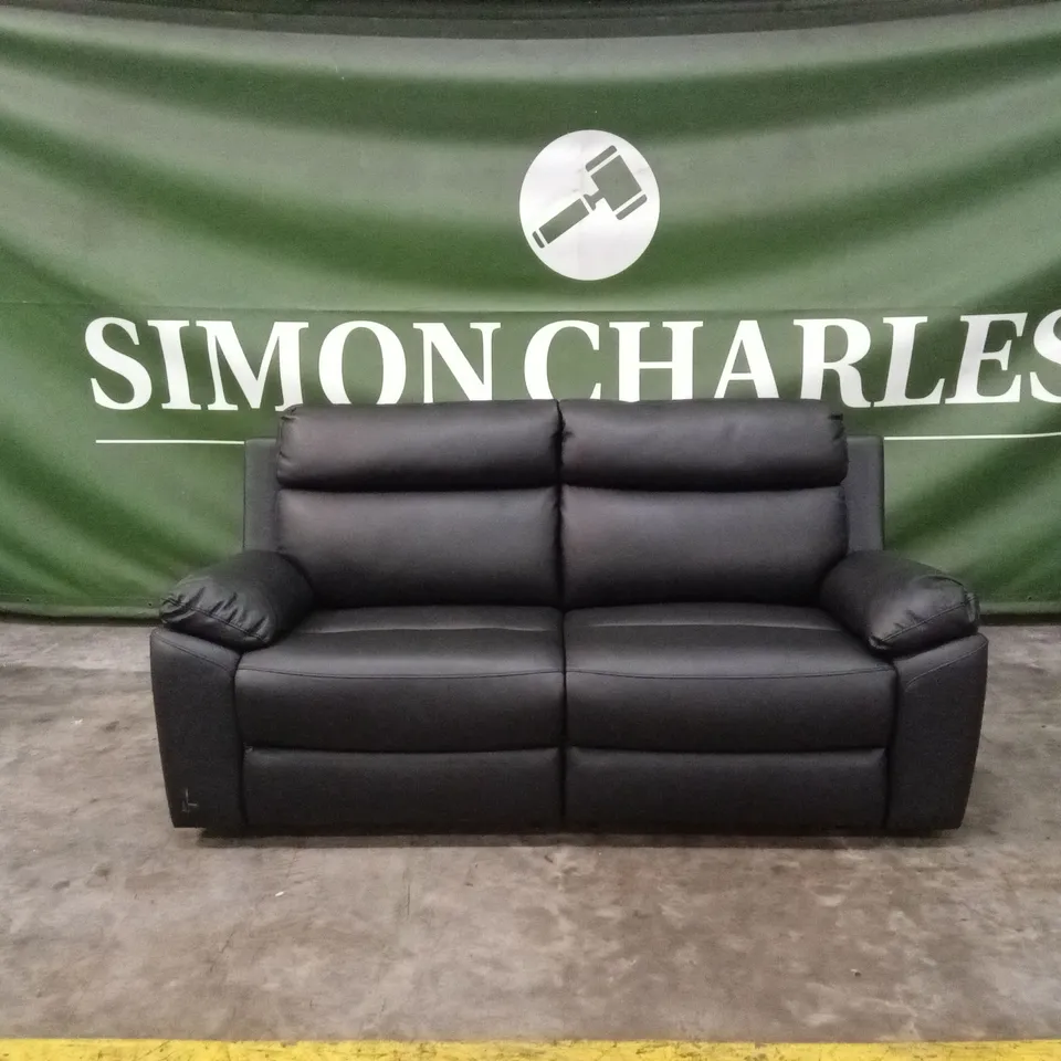 EDISON 3 SEATER LUXURY FAUX LEATHER MANUAL RECLINER SOFA RRP £799