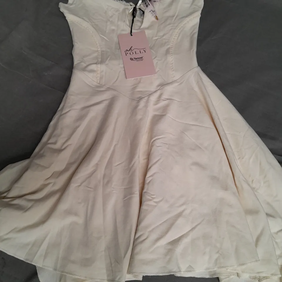 OH POLLY IVORY TENCEL DRESS - 6