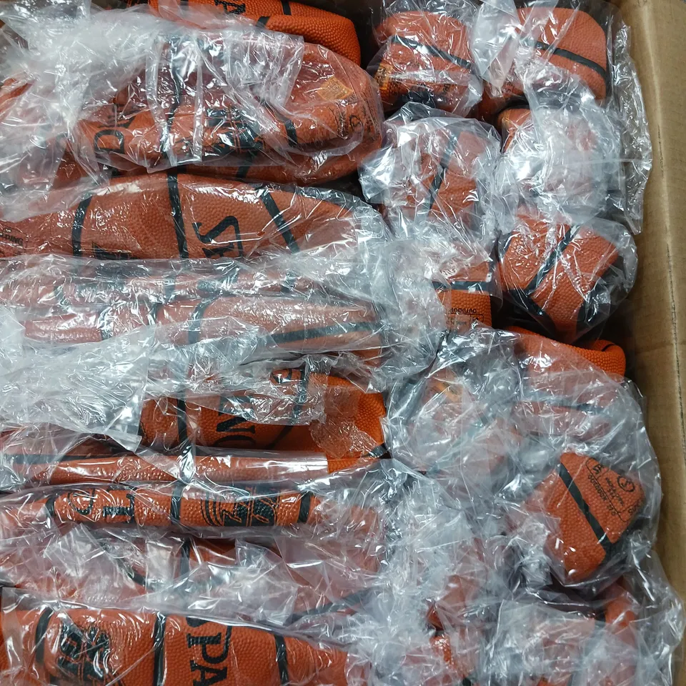 LARGE BOX OF ASSORTED SPALDING – SLAM DUNK – ORANGE – BASKETBALL BALL – SIZE 5 - COLLECTION ONLY