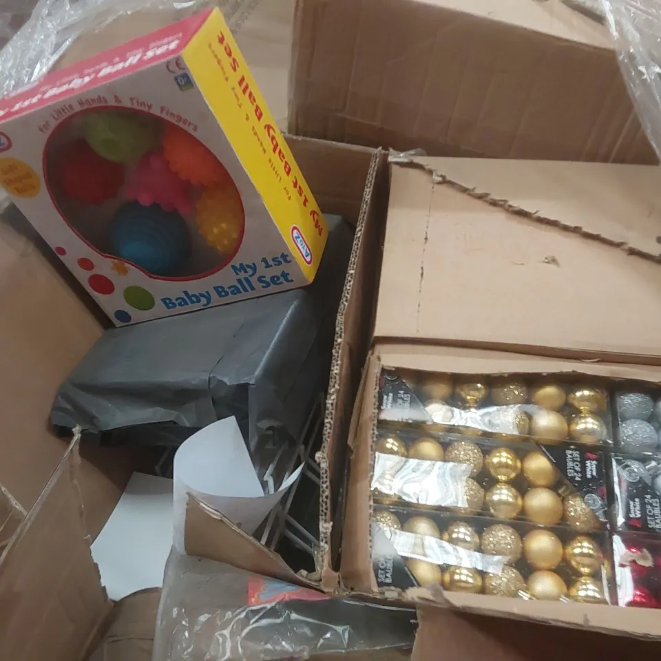 PALLET TO CONTAINING A VERY LARGE QUANTITY OF ASSORTED ITEMS INCLUDING: BABY BALL SET, BAUBLES, MEASURING CUP SETS, WARDROBE DEHUMIDIFIERS ECT