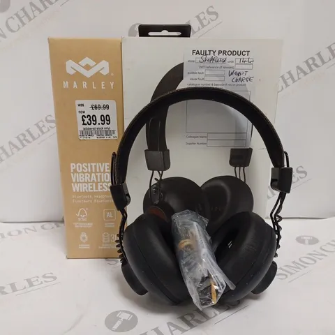 BOXED HOUSE OF MARLEY POSITIVE VIBRATIONS 2 WIRELESS BLUETOOTH HEADPHONES