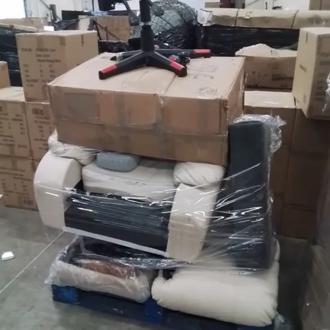 PALLET OF ASSORTED DESIGNER CHAIR AND SOFA PARTS AND PIECES 
