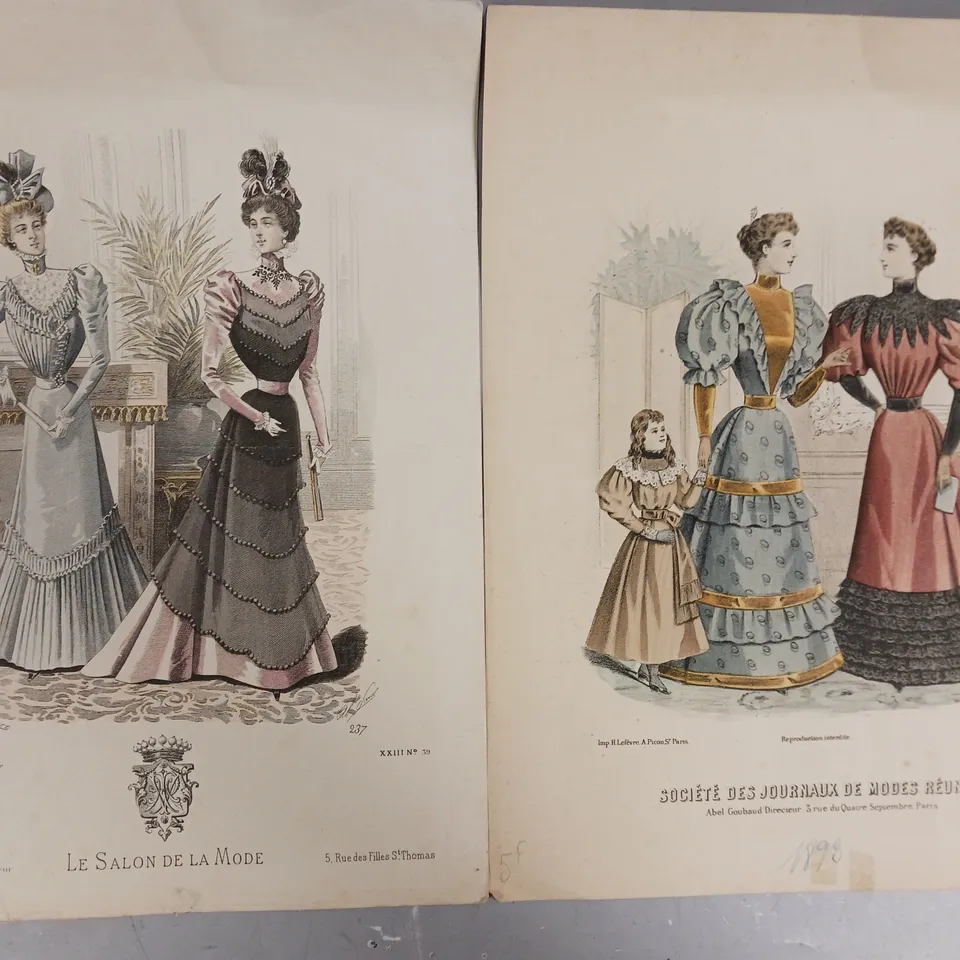 SET OF 4 FRENCH PERIOD ART PRINTS BY VARIOUS ARTISTS