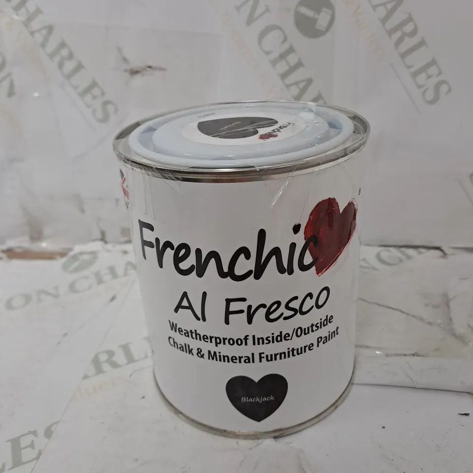 FRENCHIC AL FRESCO CHALK AND MINERAL FURNITURE PAINT 750 ML - BLACKJACK - COLLECTION ONLY 