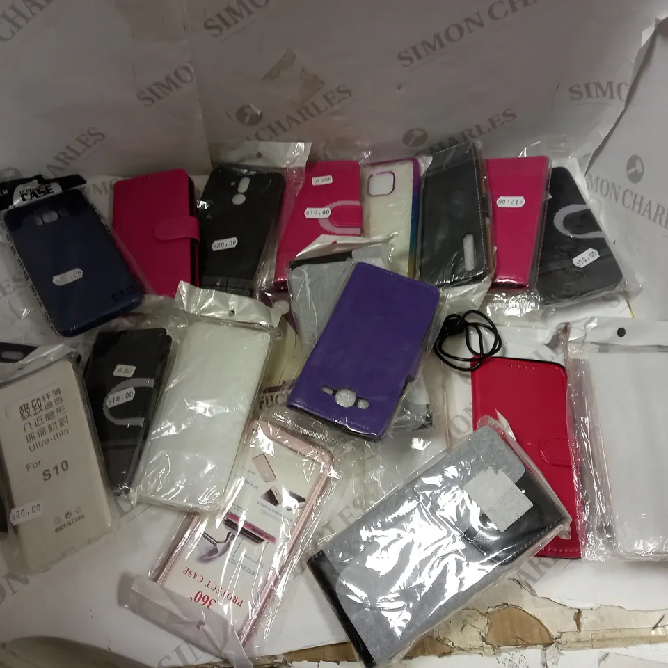 ASSORTMENT OF PHONE CASES AND PROTECTORS 