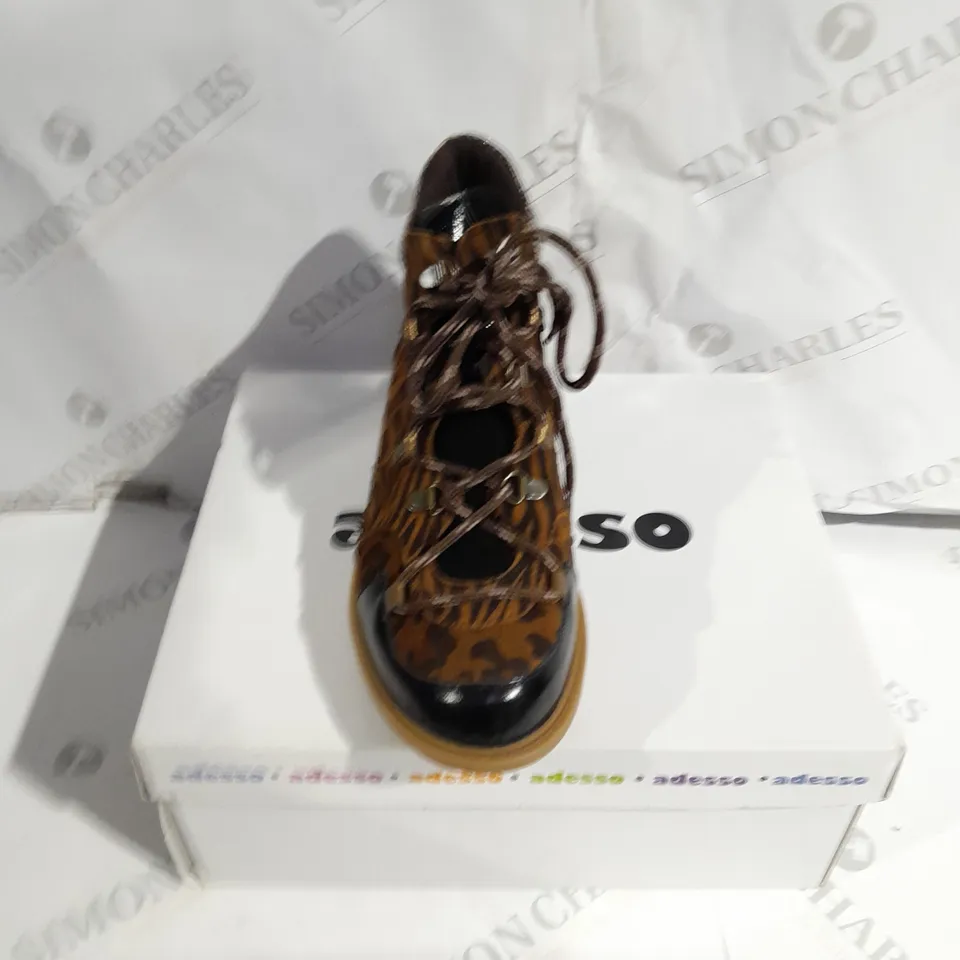 ANIMAL PRINT SHOES BROWN SIZE 39