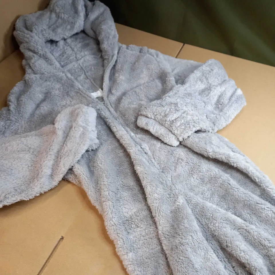 DESIGNER GREY FLUFFY ONESIE - LARGE