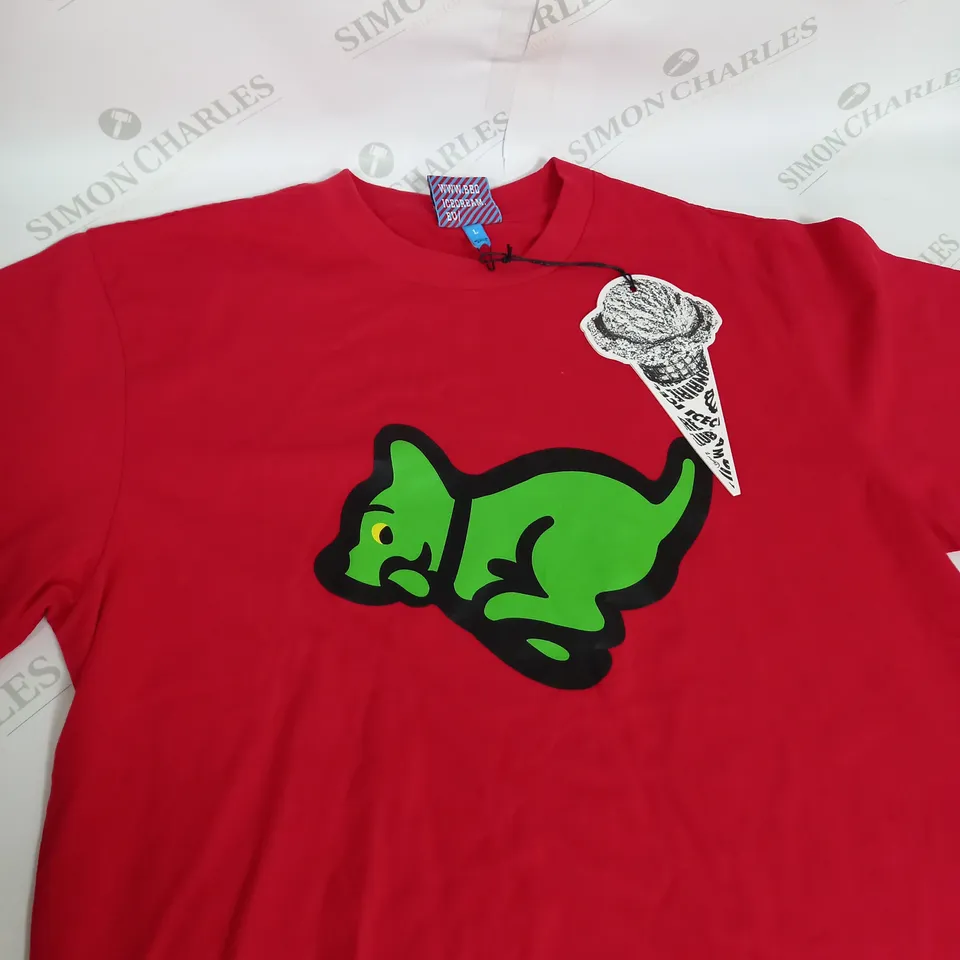 ICE CREAM RUNNING PUPPY COTTON T-SHIRT SIZE L 