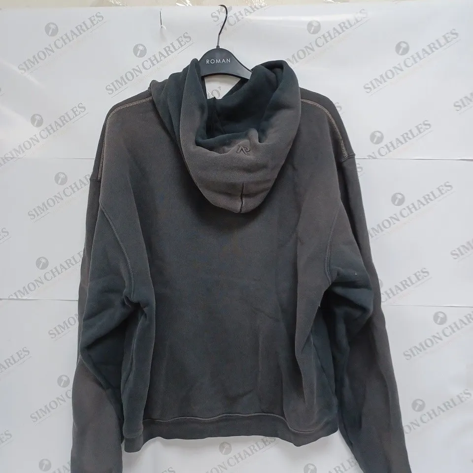 REPRESENT HEAVYWEIGHT INITIAL ZIP HOODIE - STAINED BLACK - SMALL