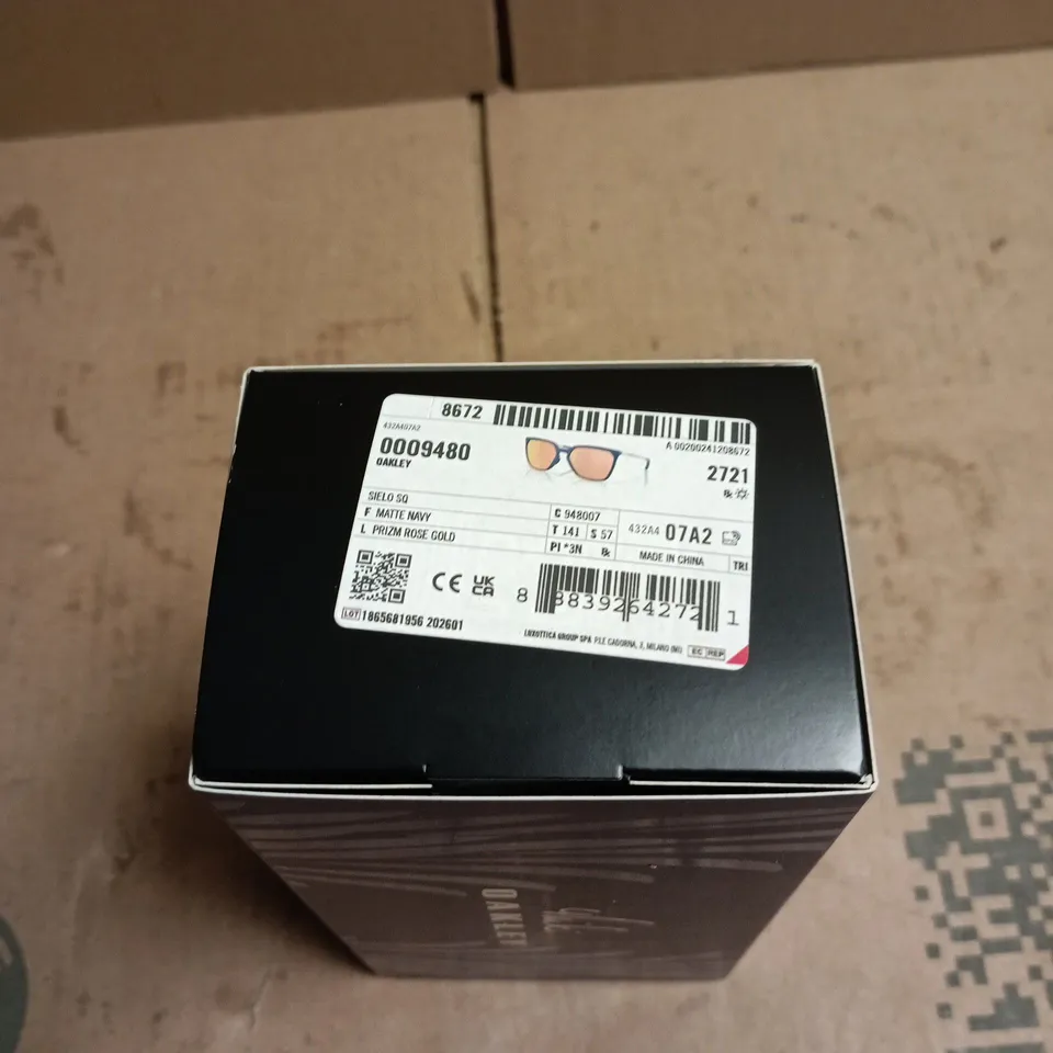 OAKLEY SUNGLASSES SIELO SQ MATTE NAVY LENS PRIZM ROSE GOLD BOXED