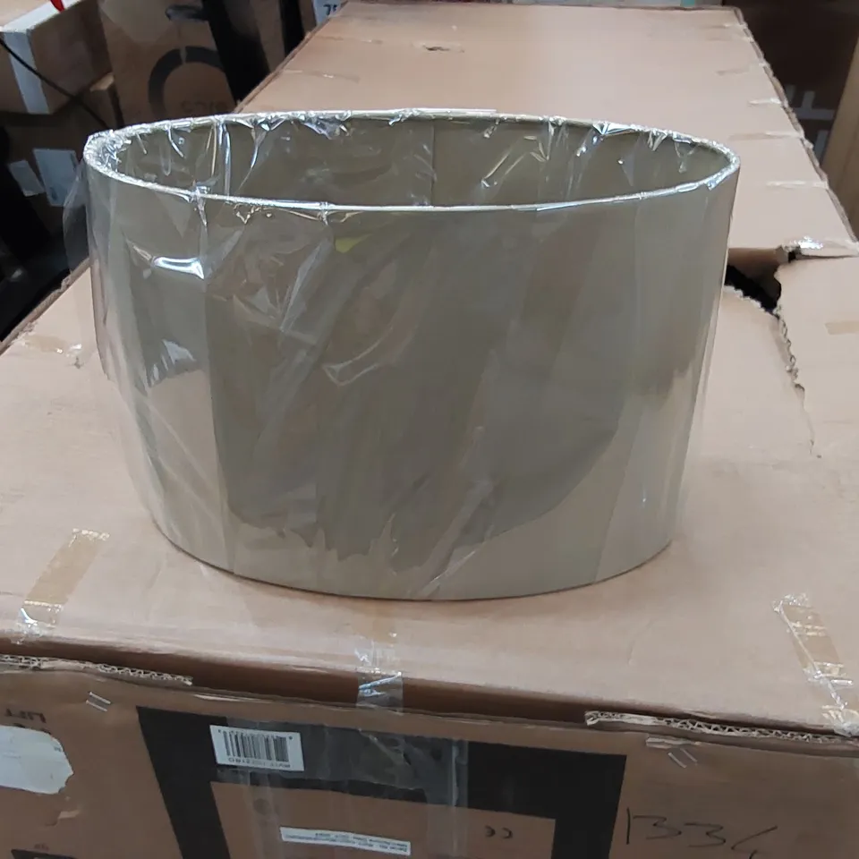 BOXED LORENTZ 24CM H COTTON OVAL LAMP SHADE (1 BOX)