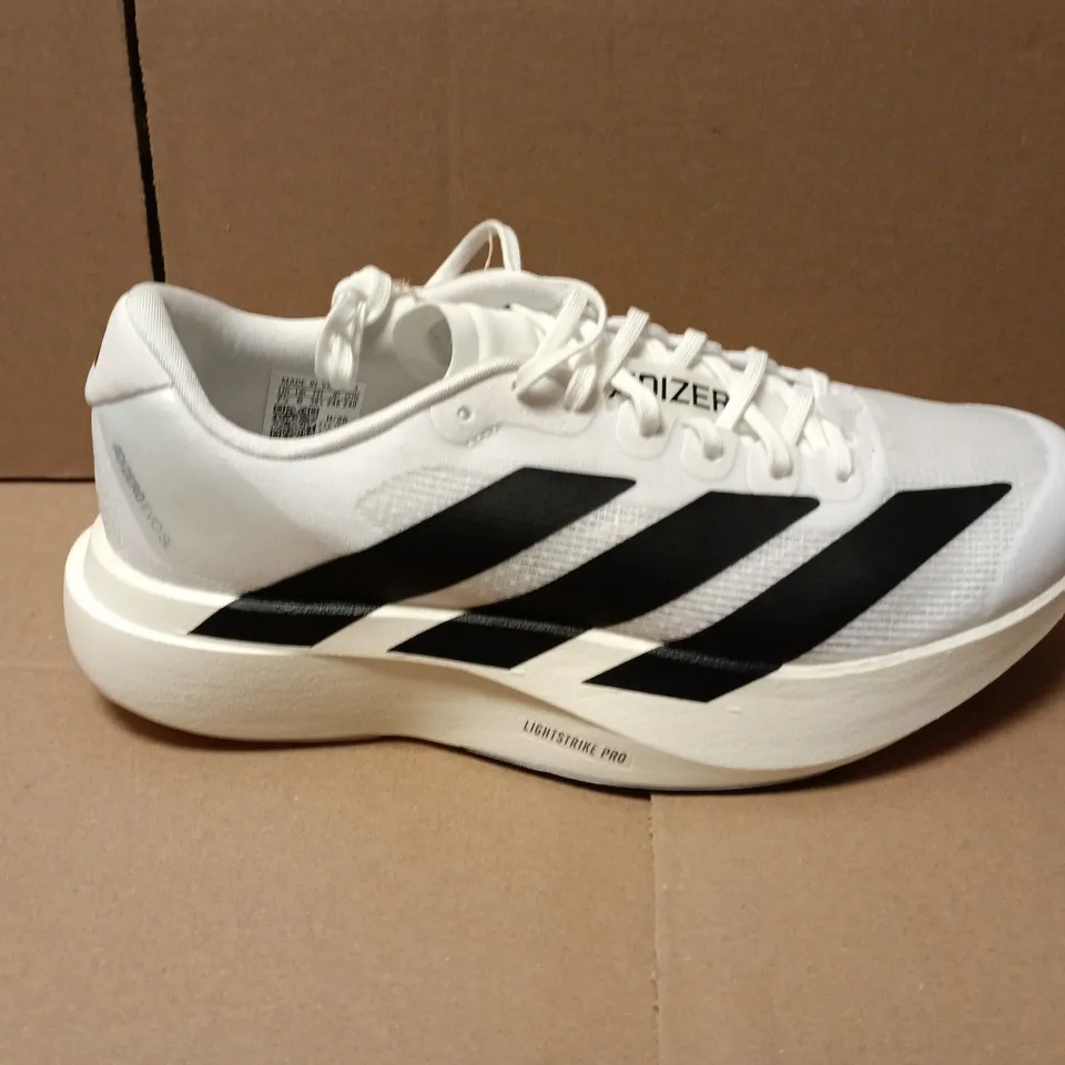 UNBOXED PAIR OF ADIDAS ADIZERO EVO SL W TRAINERS IN WHITE - UK 6