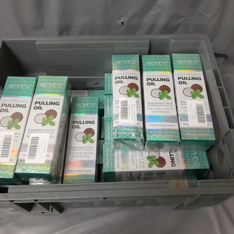 APPROXIMATELY 20 SEALED ALIVER WHITENING PULLING OIL COCONUT & MINT 237ML
