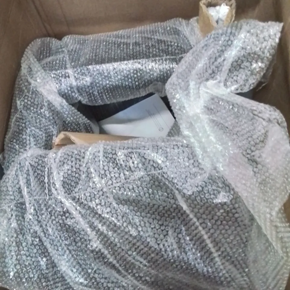 BOXED PAIR OF BLACK VELVET FABRIC UPHOLSTERED DINING/SIDE CHAIRS 