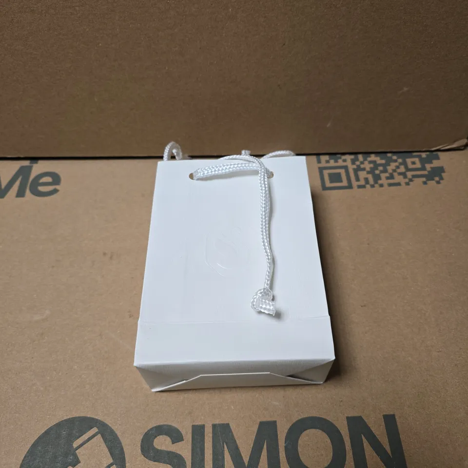 SWAROVSKI SILVER-TONE HOOP EARRINGS WITH CLEAR STONES – PAIR