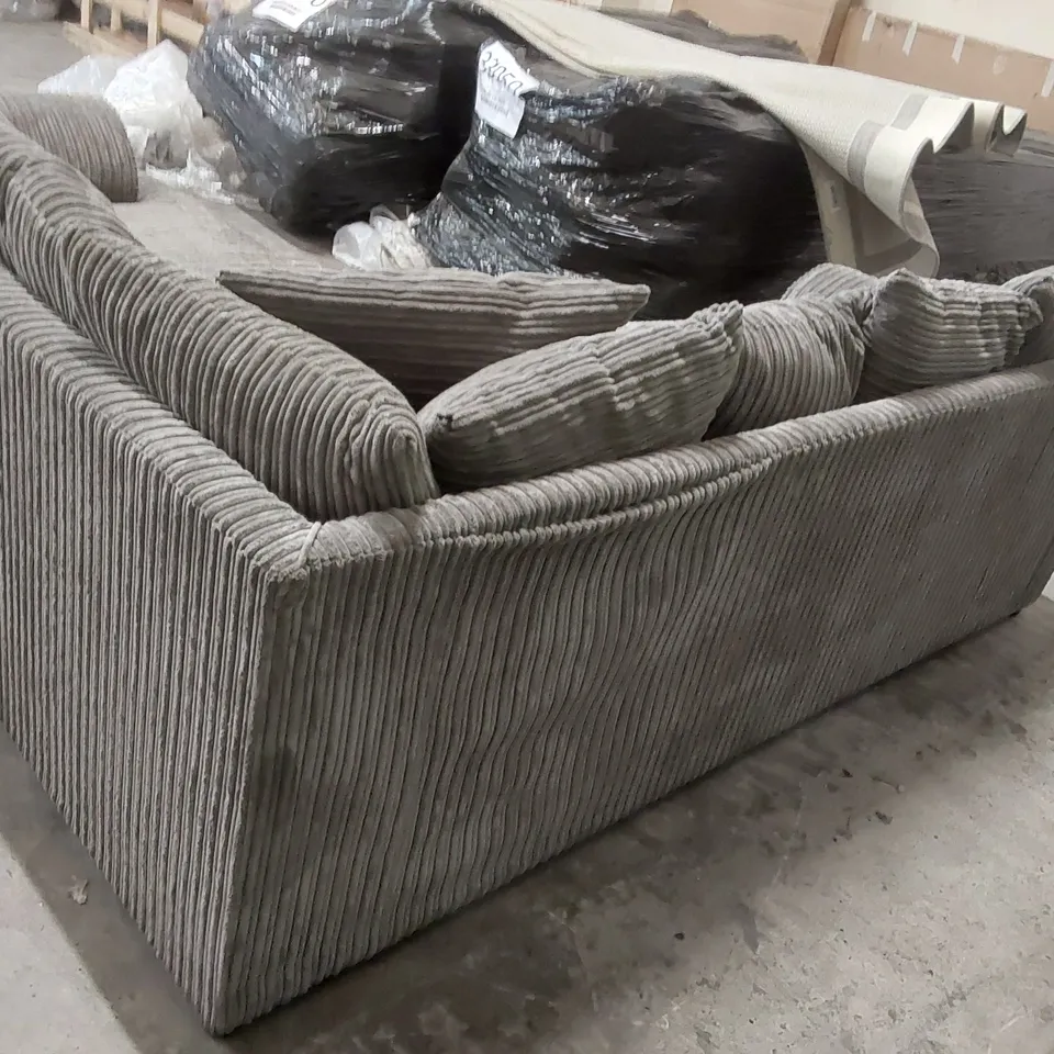 QUALITY DESIGNER GREY UPHOLSTERED CORNER SOFA