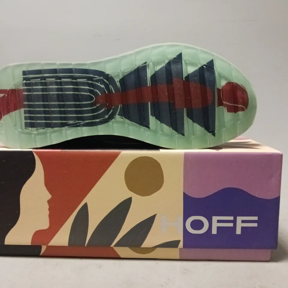 BOXED PAIR OF HOFF TRAINERS IN METALLIC MULTICOLOUR UK SIZE 7