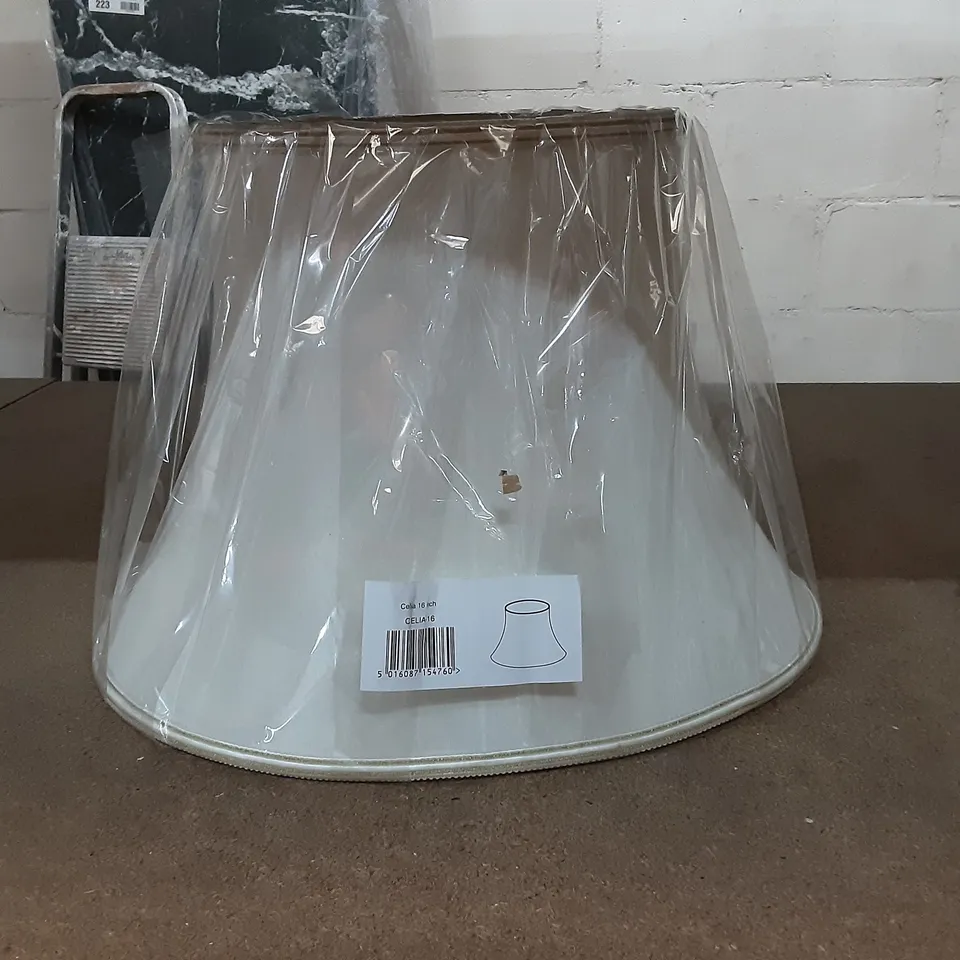 BARNABAS 41.5CM SILK BELL LAMP SHADE - CREAM 