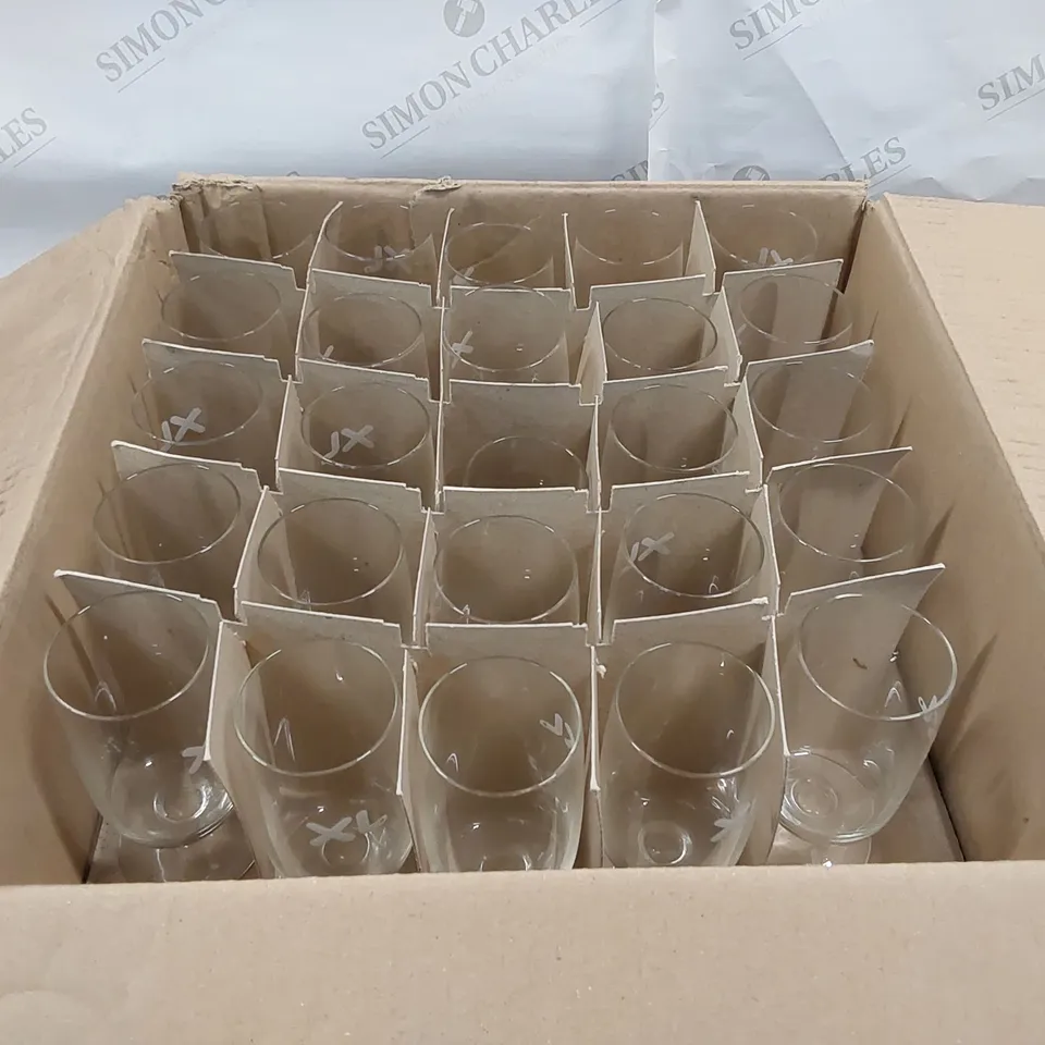 BOX OF APPROXIMATELY 45X VIRO WINE GLASSES - SIZE UNSPECIFIED (1 BOX)