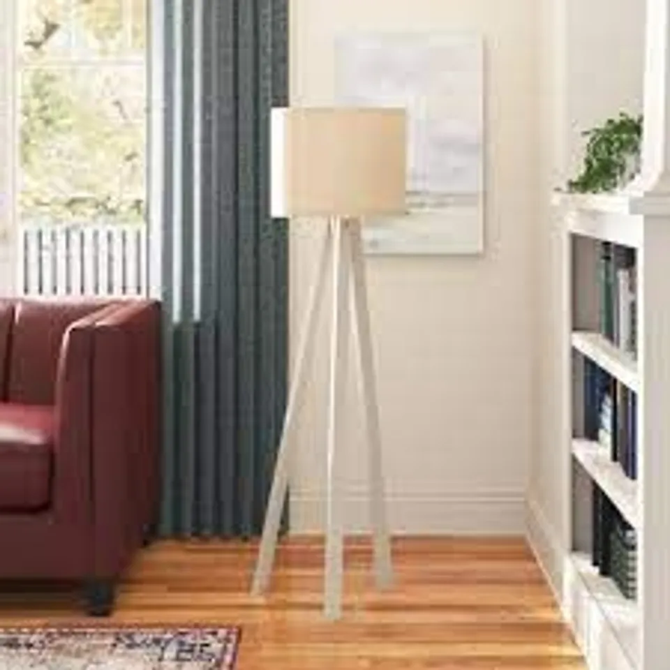 BOXED ABBING 145CM TRIPOD FLOOR LAMP  