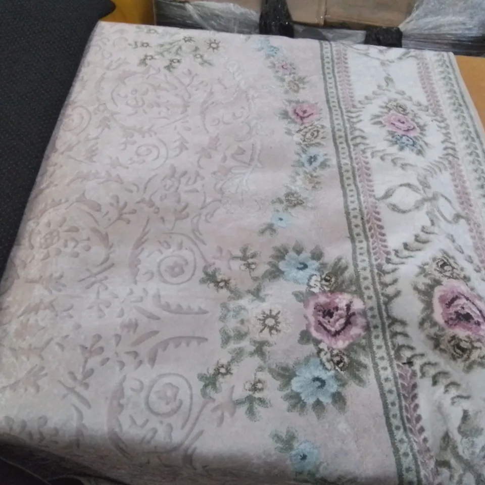 DOLE FLATWEAVE COTTON PINK/WHITE RUG 160 × 230CM