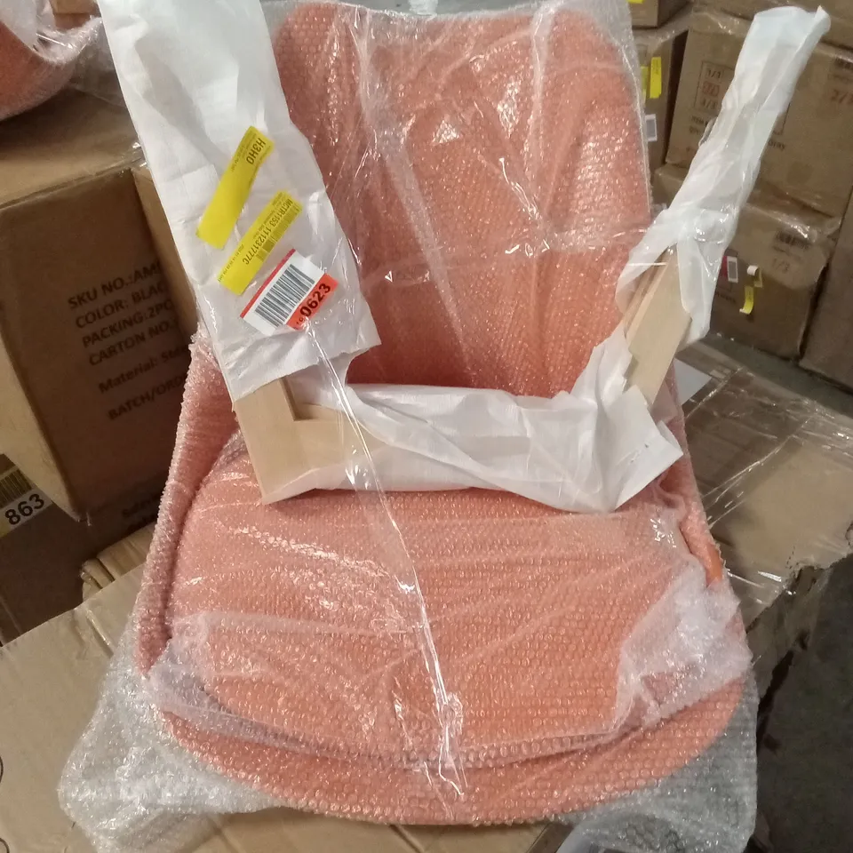 ALICE 46cm H UPHOLSTERED SIDE CHAIR - ORANGE 