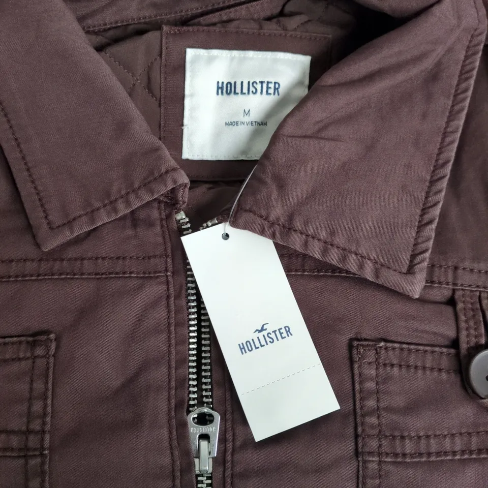 HOLLISTER JACKET – BURGUNDY, SIZE M (UK M) 