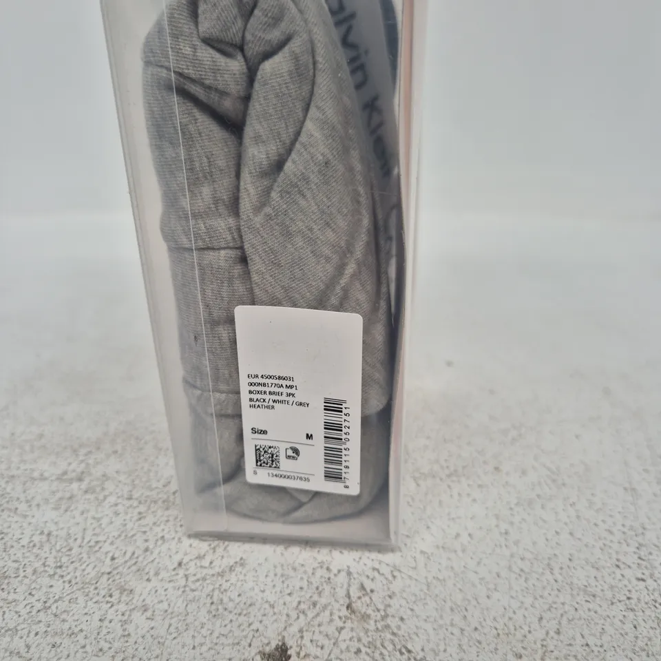 CALVIN KLEIN COTTON STRETCH BOXER BRIEFS – 2 PACK, SIZE M
