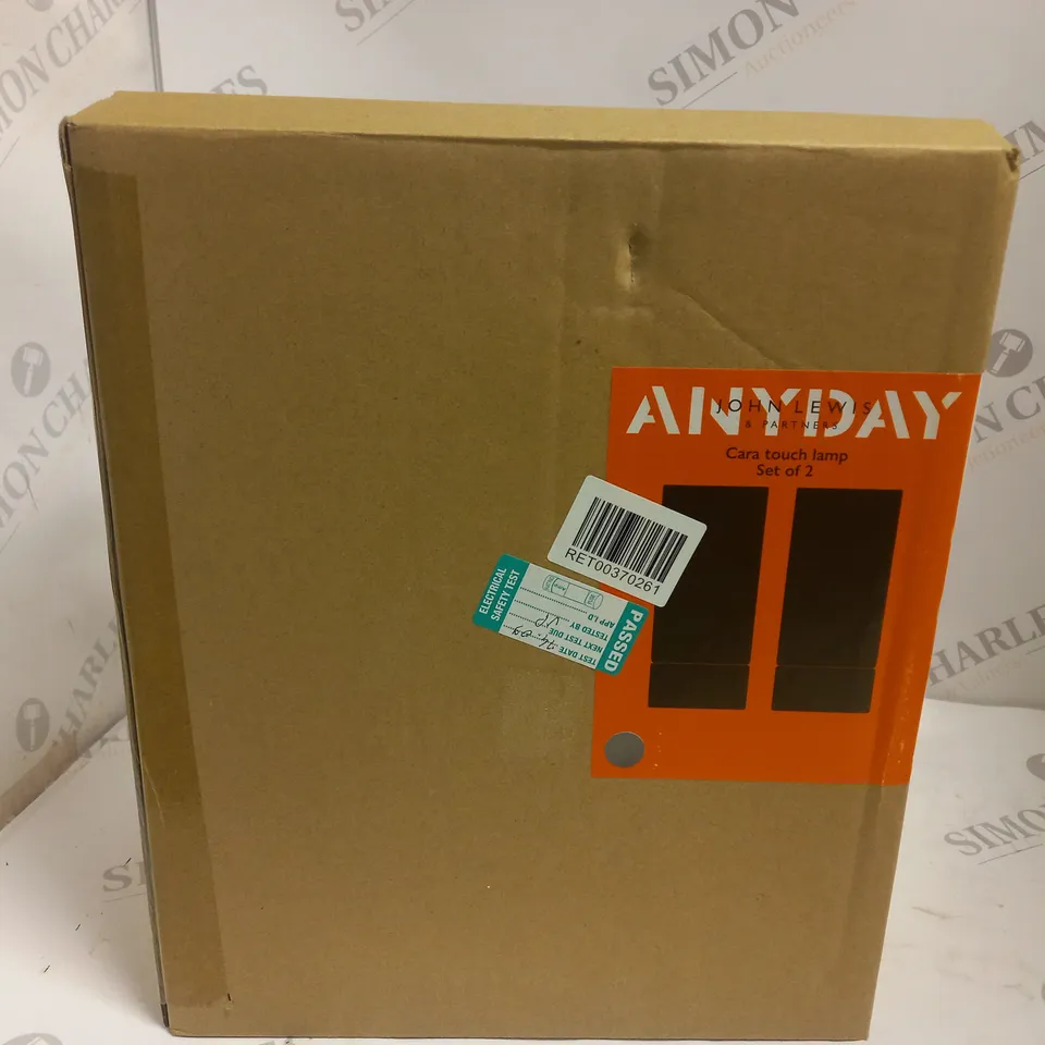 BOXED JOHN LEWIS CARA TOUCH LAMP SET OF 2