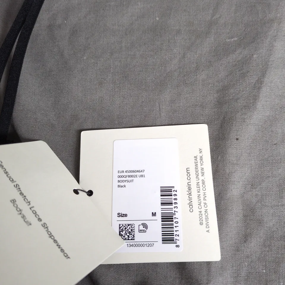 CALVIN KLEIN UNDERWEAR BODYSUIT, BLACK, WOMEN'S, SIZE M