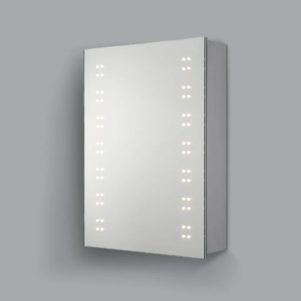 BRAND NEW BOXED RISEN 500 x 700 STAR LIT LED ALUMINIUM MIRROR CABINET - C57.7503 (1 BOX)