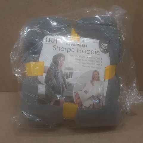 BRAND NEW BAGGED REVERSIBLE SHERPA HOODIE - CHARCOAL GREY