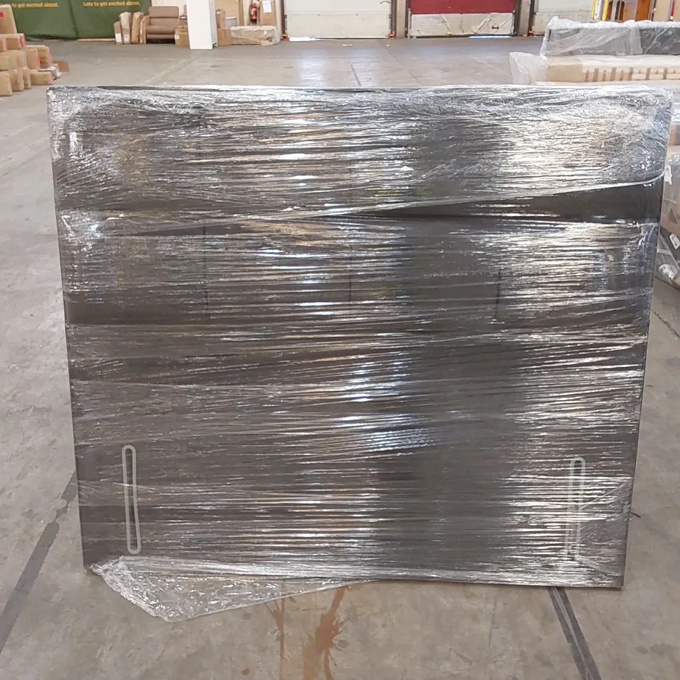 BAGGED DESIGNER 150cm KING SIZE FABRIC UPHOLSTERED HEADBOARD - CHARCOAL 