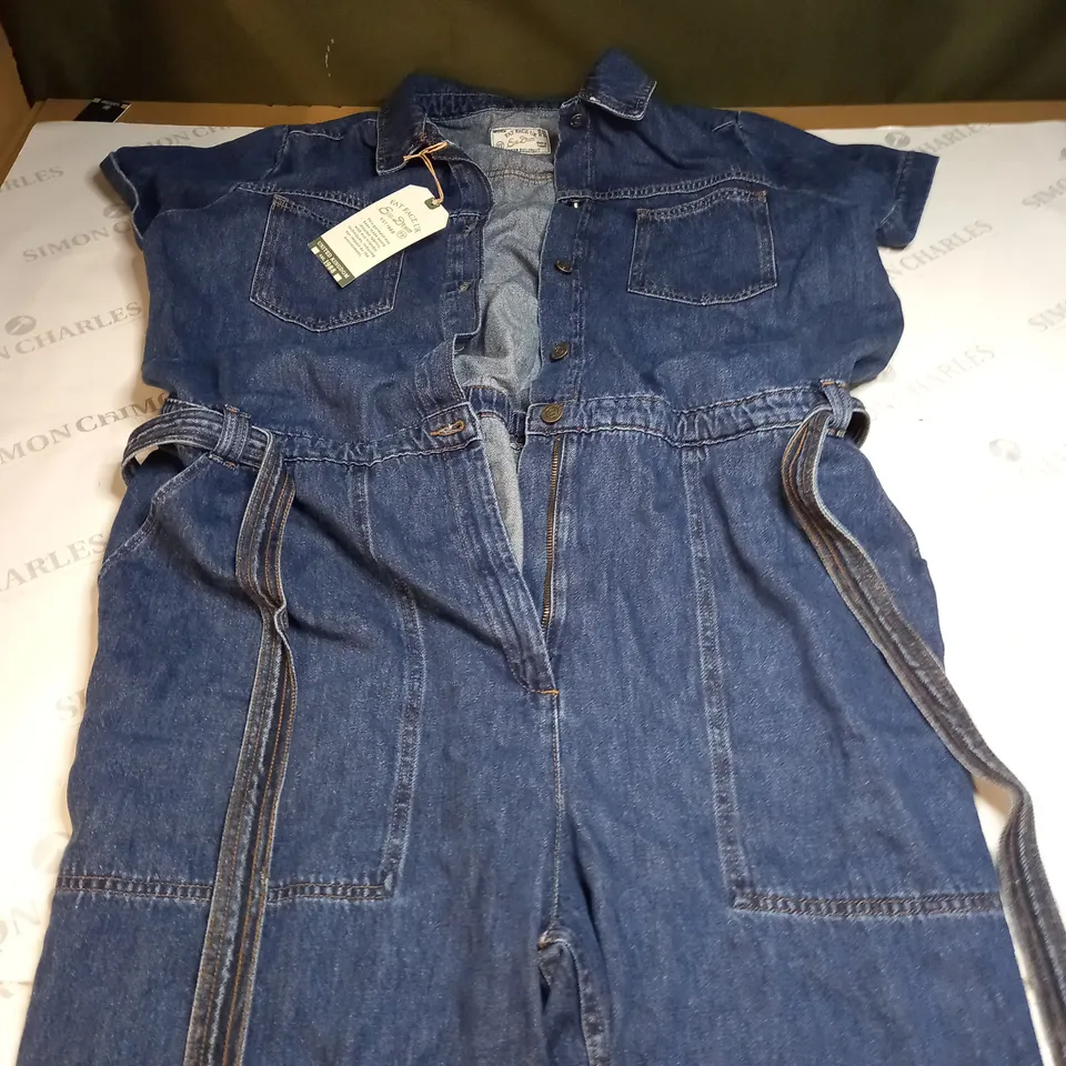 FAT FACE UK IMOGEN DENIM BOILER SUIT SIZE 22