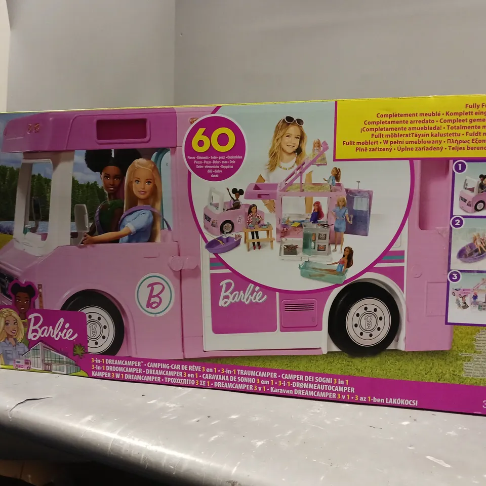 BOXED BARBIE 3 IN 1 DREAM CAMPER