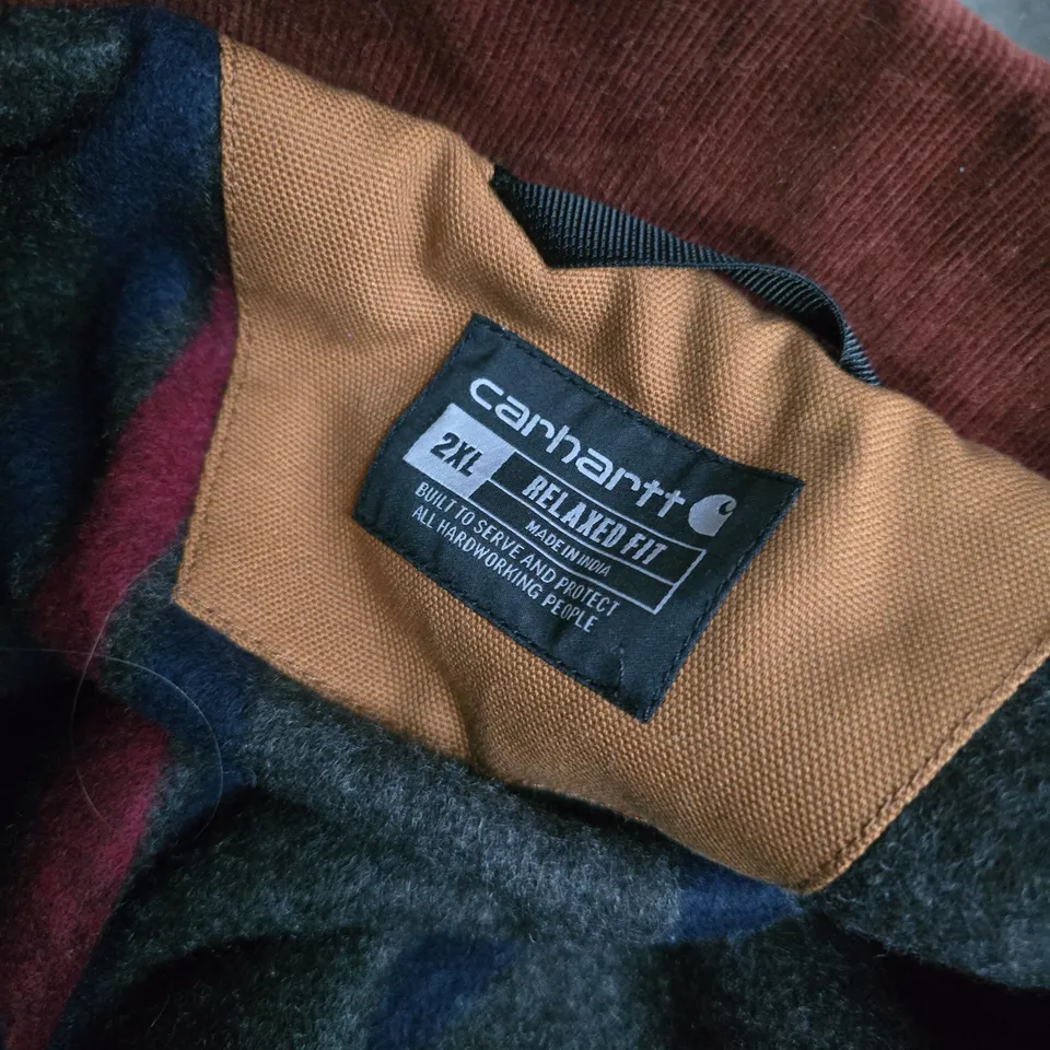 CARHARTT RELAXED CROP FIT JACKET IN BROWN - 2XL