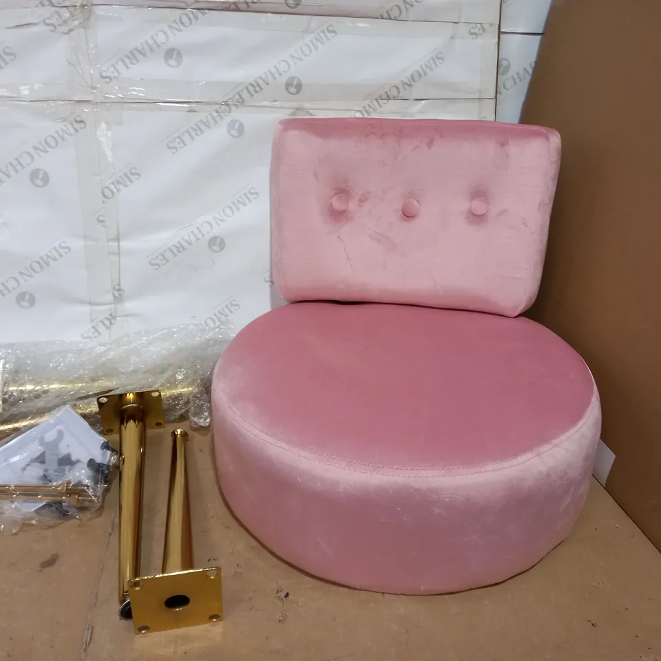 ALISON CORK VELVET COCKTAIL CHAIR DEEP - ROSE