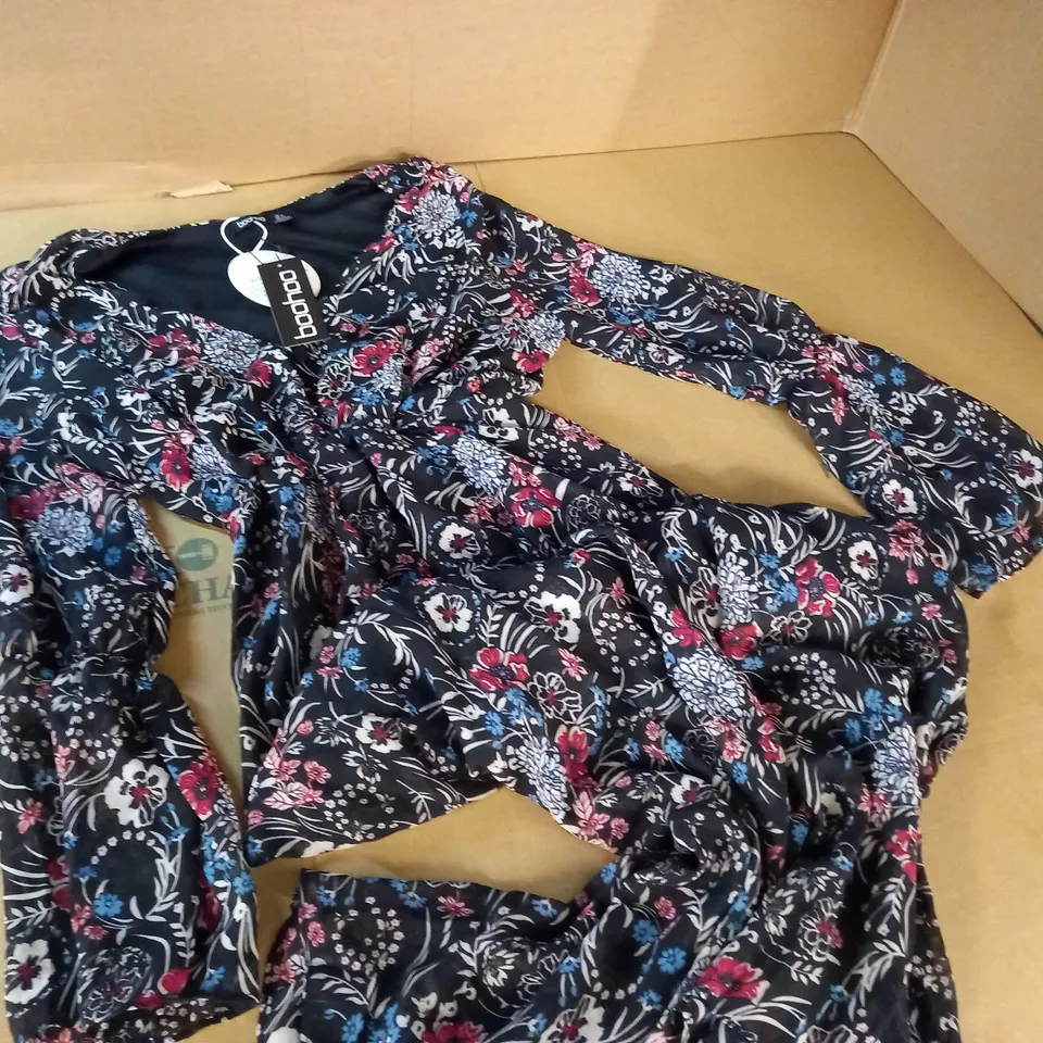 BOOHOO GABRIELLS BOHEMIAN TIE DETAIL MAXI DRESS - 16