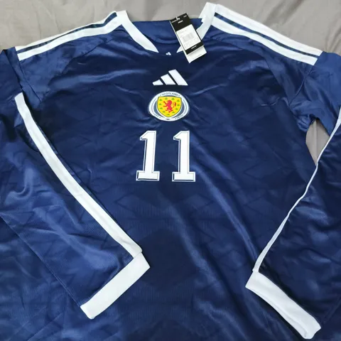 ADIDAS SCOTLAND NATIONAL FOOTBALL JERSEY – NO. 11 CRAIG - SIZE XL