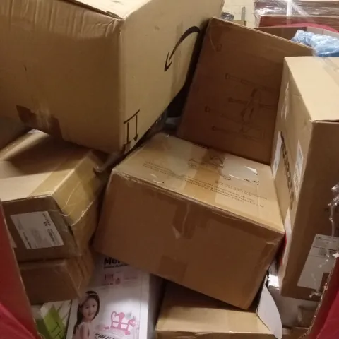 PALLET OF ASSORTED HOUSEHOLD GOODS AND PRODUCTS TO INCLUDE; CHILDREN'S TOY, PRAM, RAISED TOILET SEATS ETC