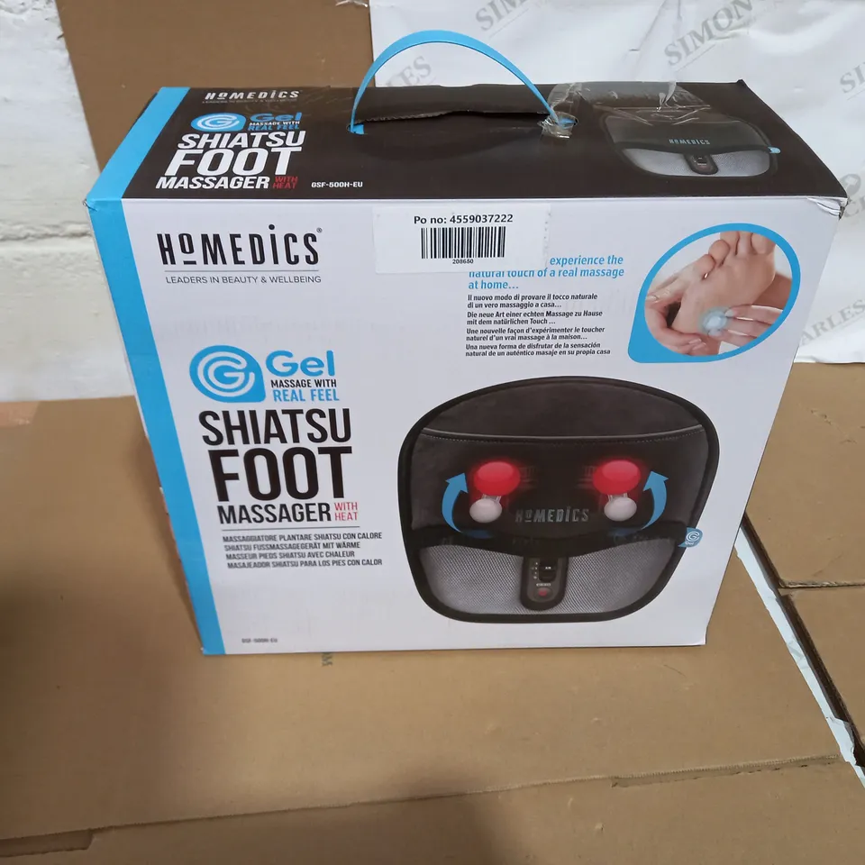 BOXED HOMEDICS SHIATSU FOOT MASSAGER WITH HEAT GSF-500H-EU