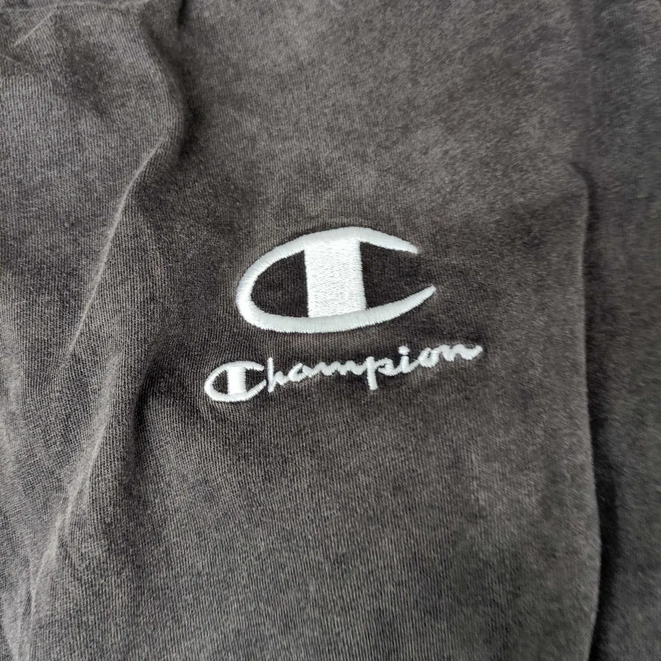 CHAMPION LOGO SWEATSHIRT – CHARCOAL GREY, SIZE M