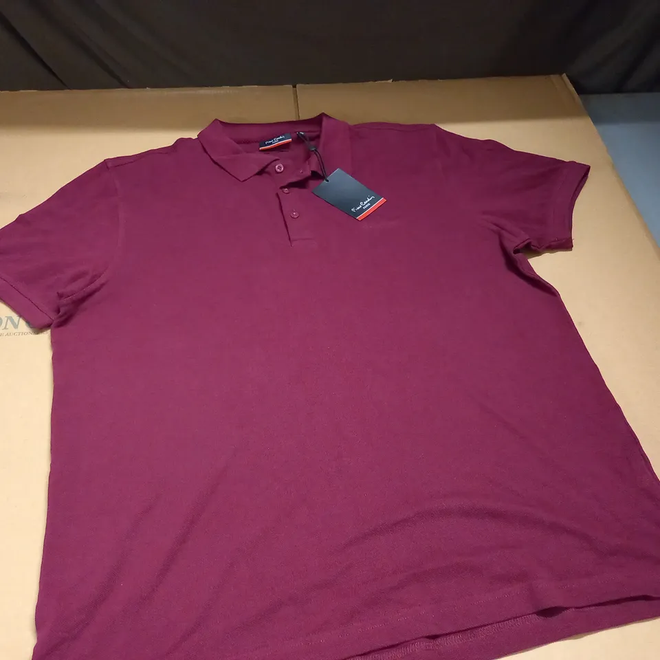 PIERRE CARDIN POLO IN BURGHUNDY - XL