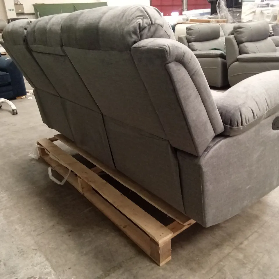 ALAIYNA 3 SEATER WIDE HOME THEATER MANUAL RECLINER SOFA - GREY