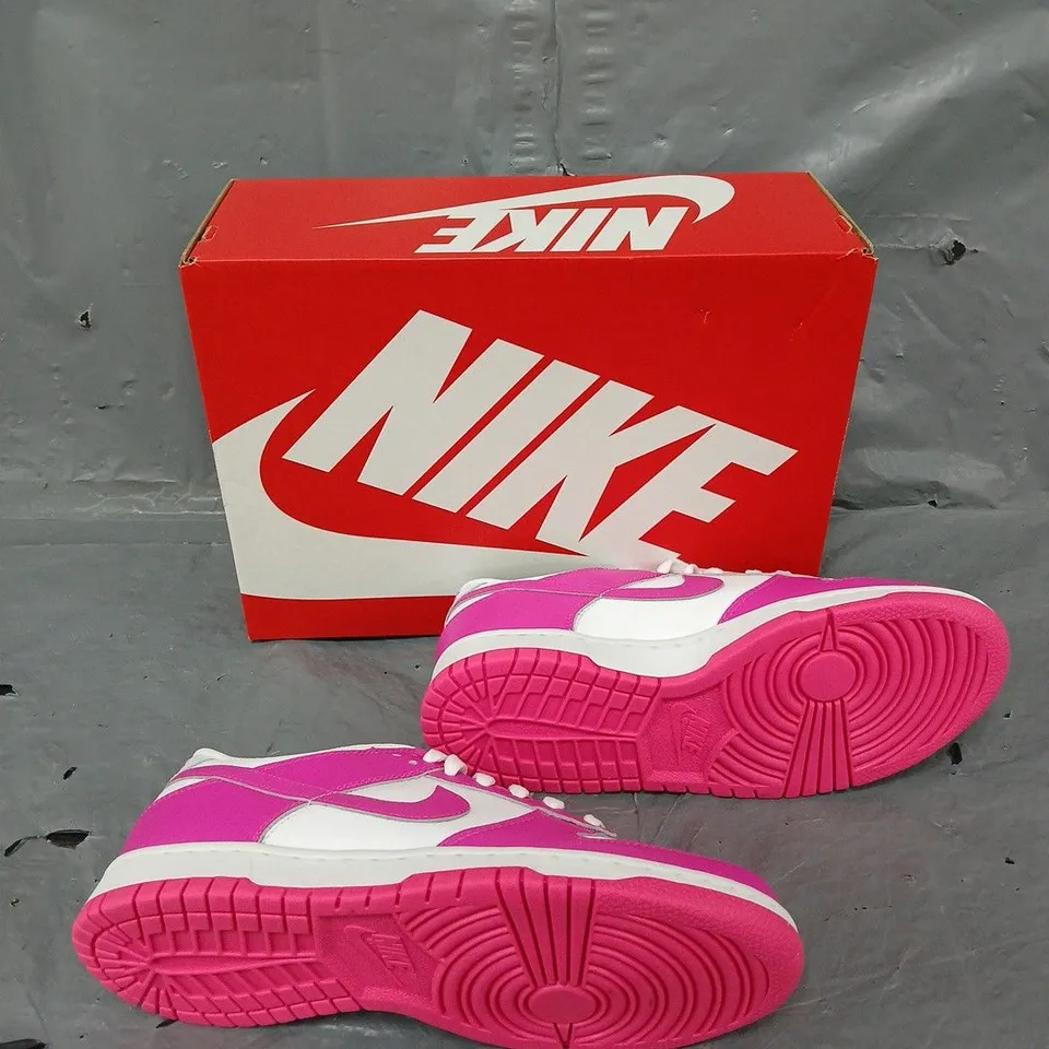 BOXED PAIR OF NIKE DUNK LOWS HOT PINK UK 5.5