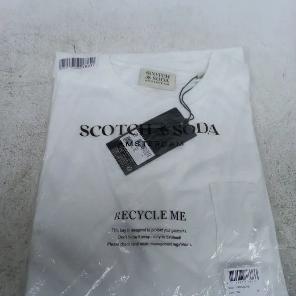 SCOTCH & SODA WHITE T‑SHIRT – XL