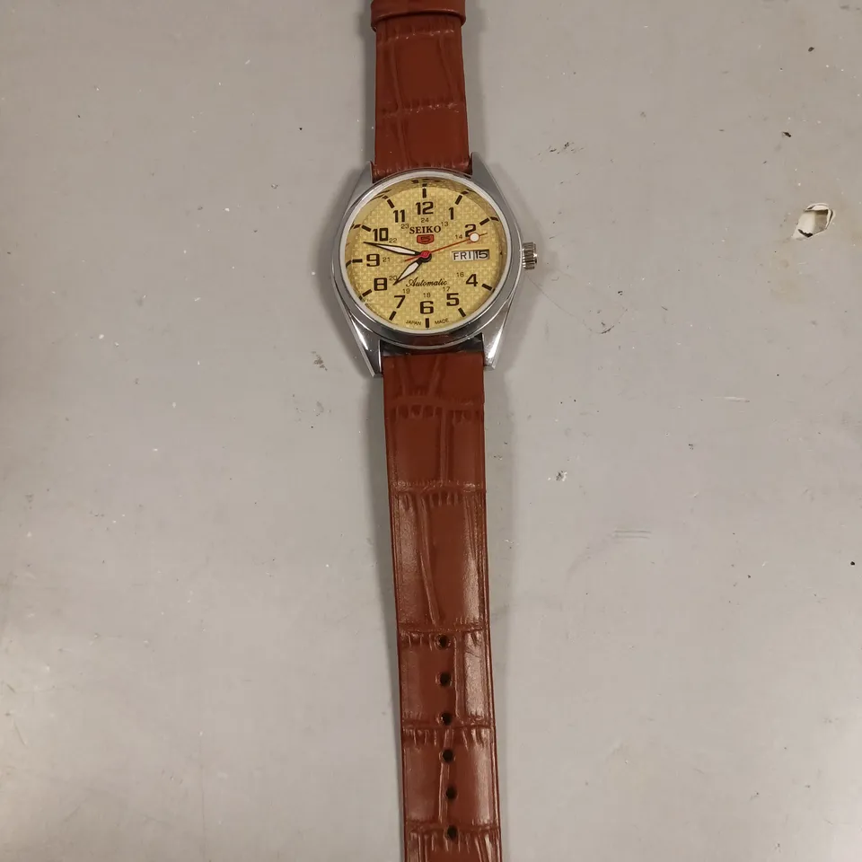 SEIKO MENS 5 AUTOMATIC ANALOGUE WATCH 