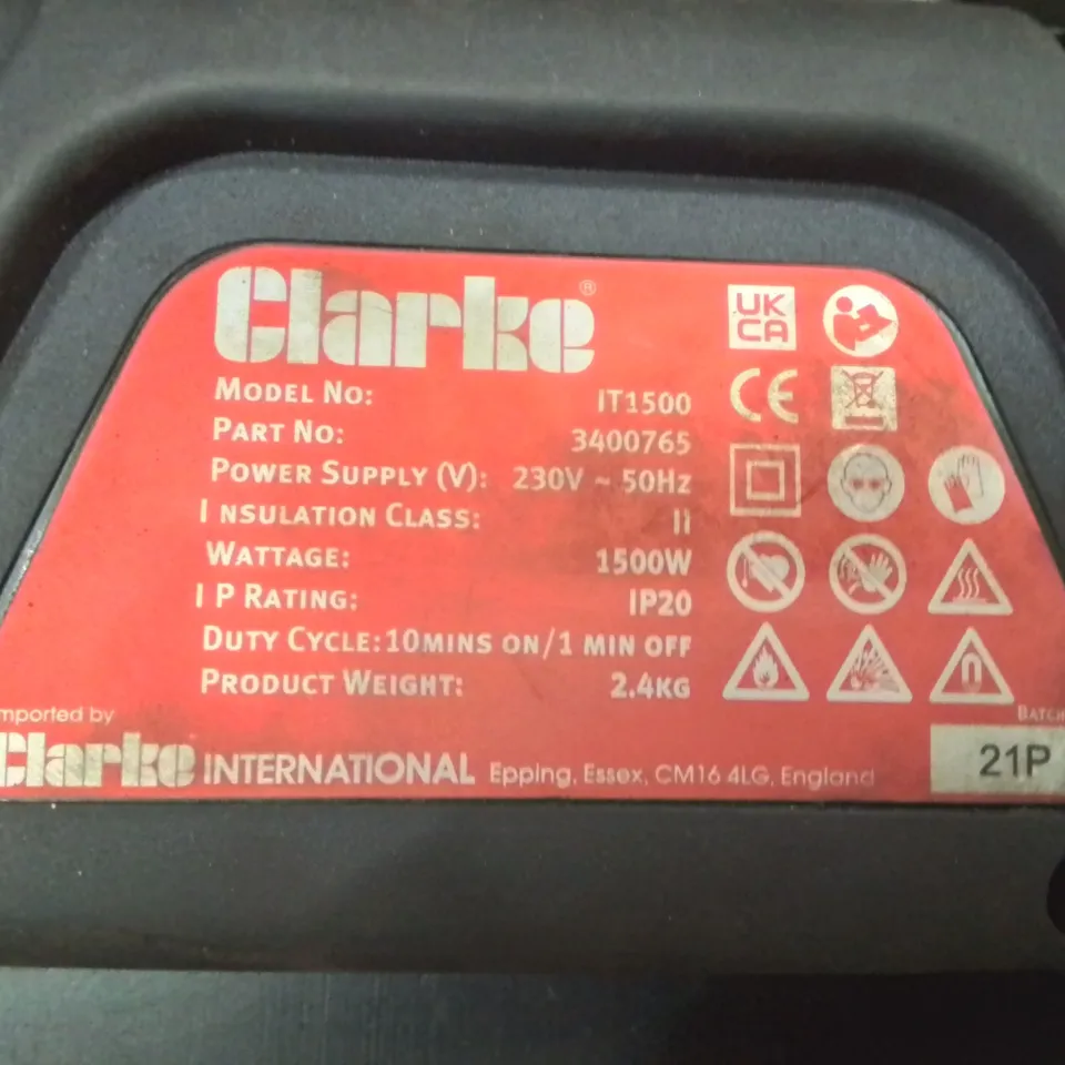 CLARKE IT1500 1500W INDUCTION HEATING KIT – IN CARRY CASE